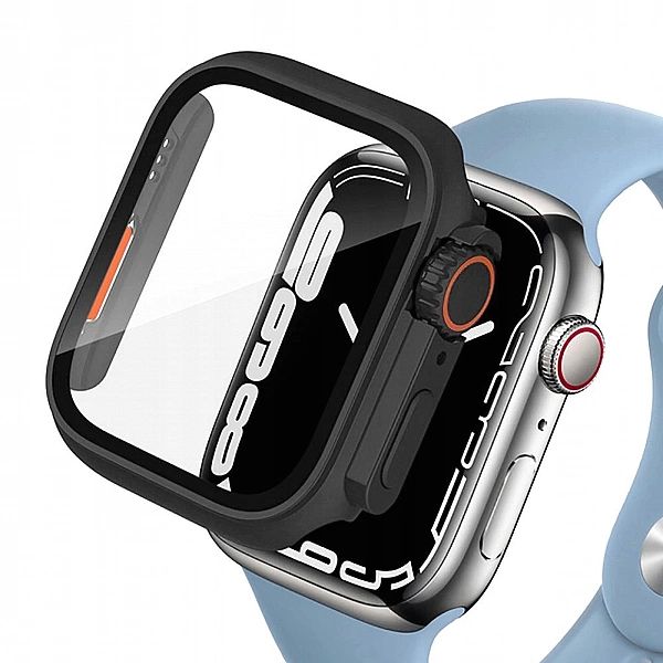 Etui Tech-Protect Defense360 na Apple Watch 46 mm - czarne - pomarańcz