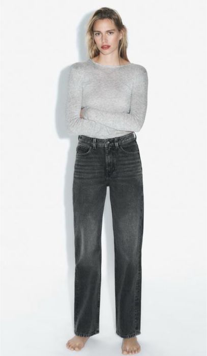 Джинси zara regular leg long length. Розмір 38.