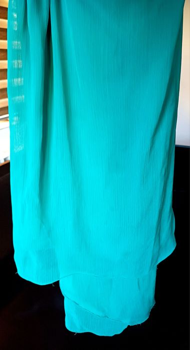 Turkusowa tiulowa spódnica L