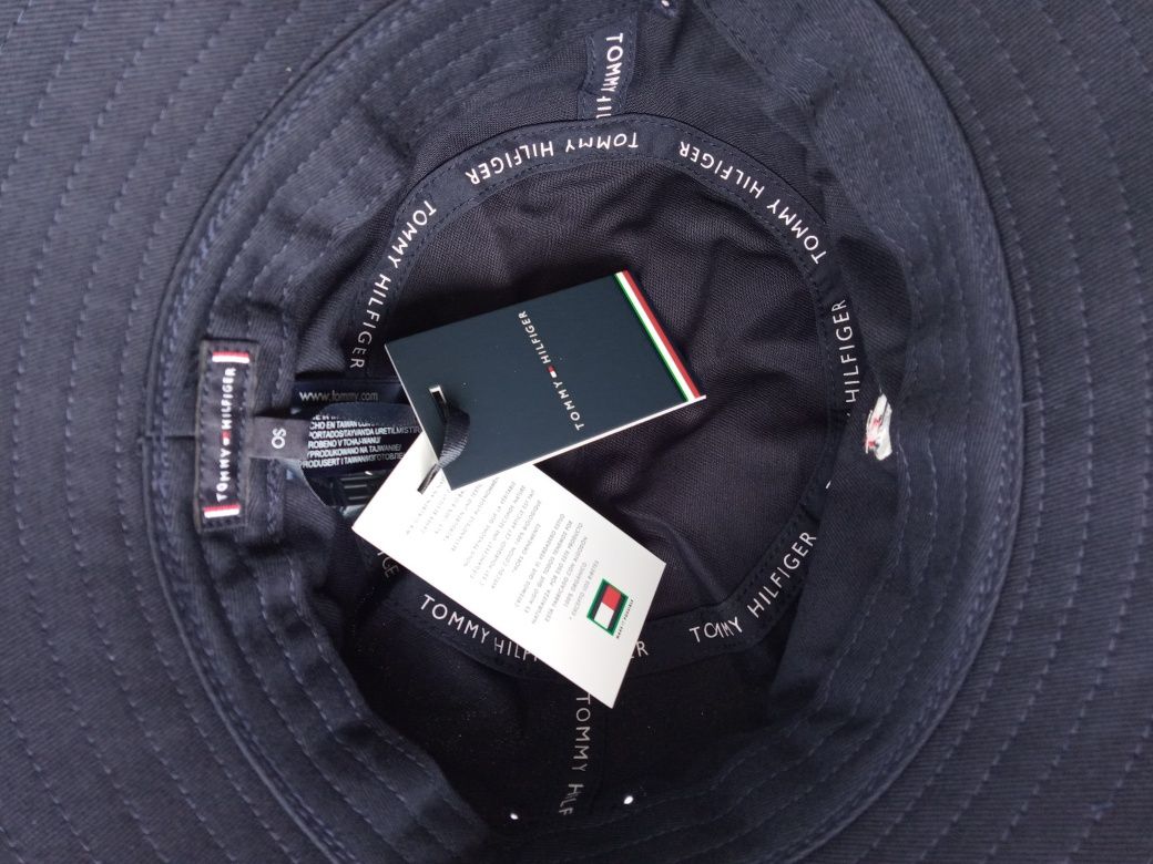Nowy oryginalny kapelusz bucket hat Tommy Hilfiger granatowy