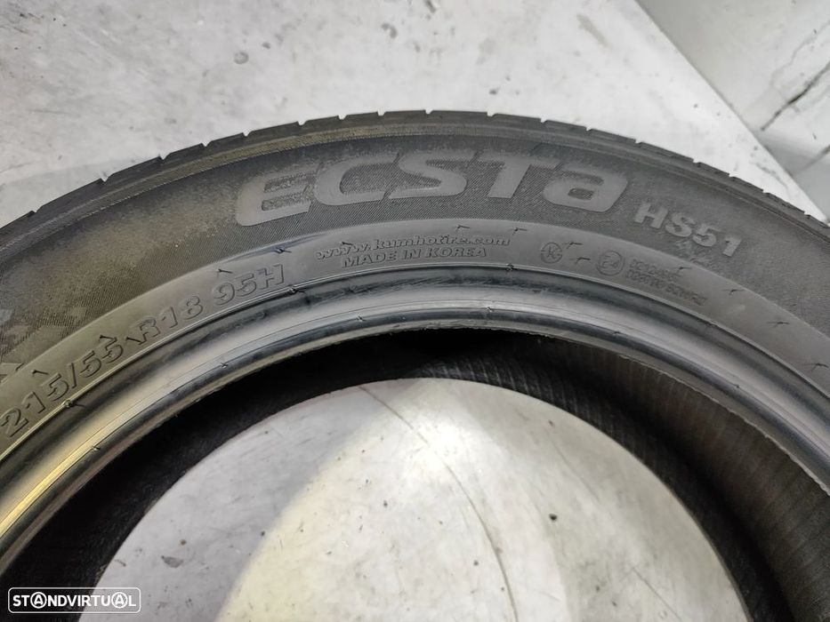 2 pneus semi novos kumho 215-55r18 oferta dos portes 120 EUROS