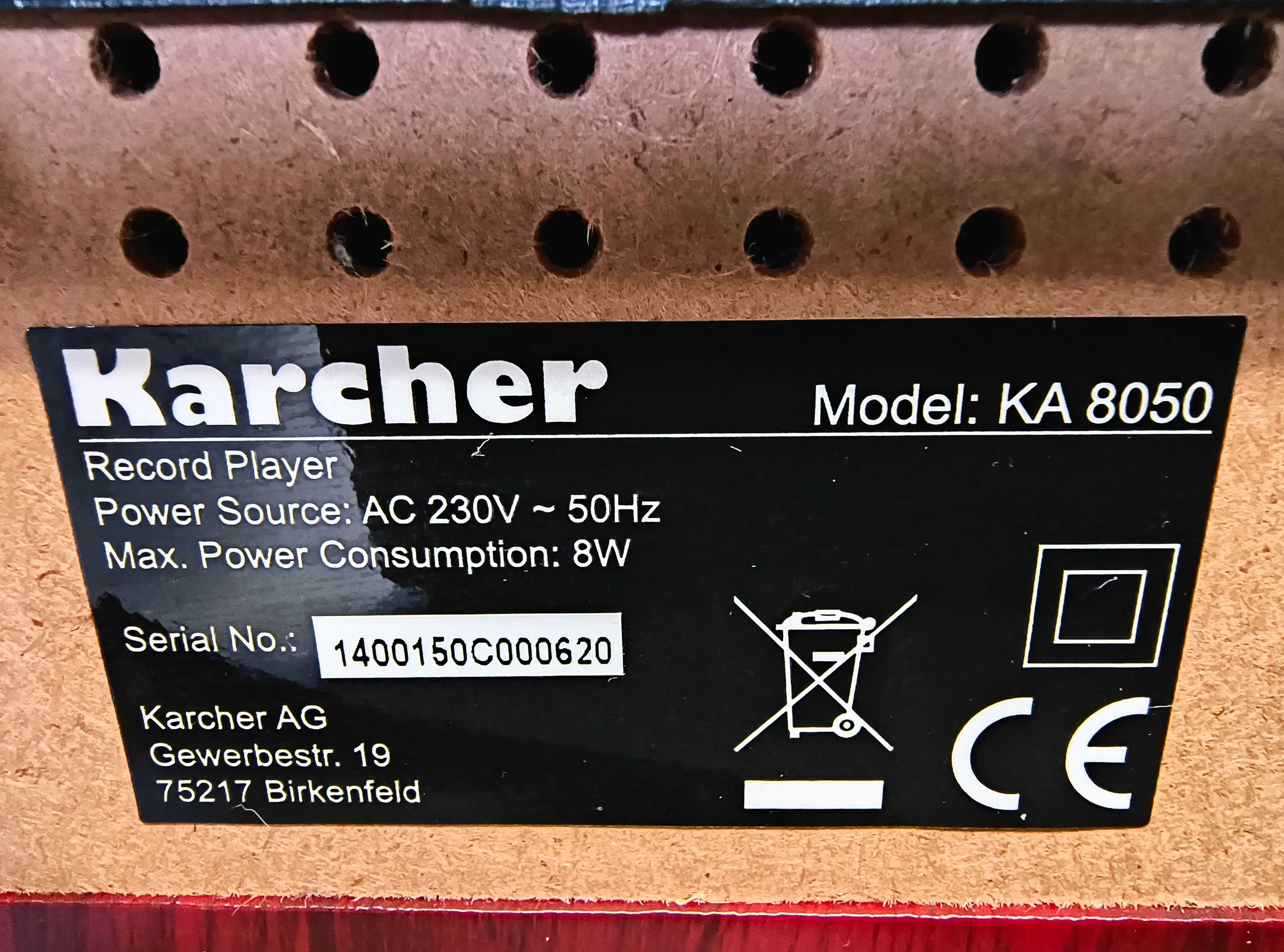 Gramofon Karcher KA8050 z wbudowanymi głośnikami Gorzów