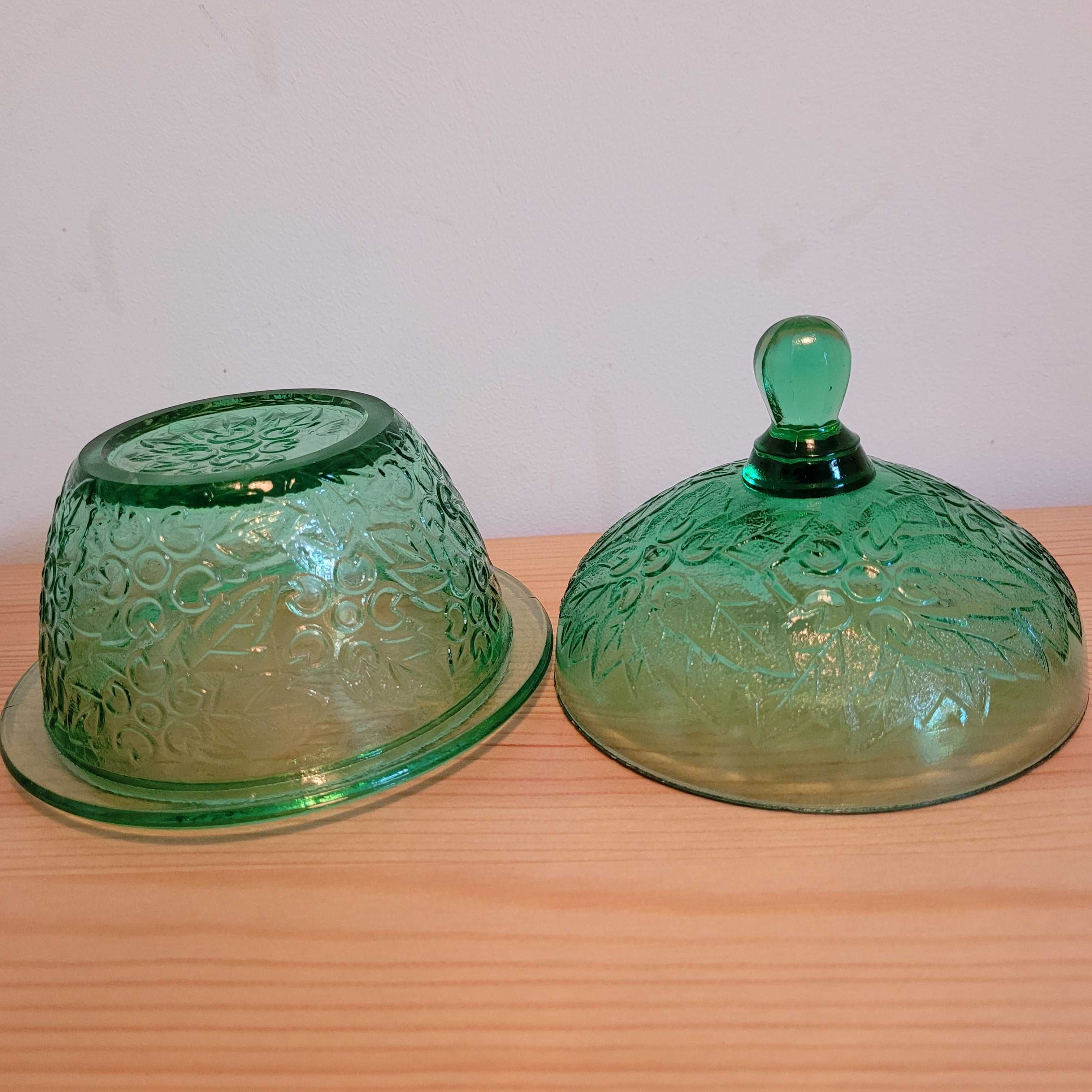 Bomboniera szklana, huta Niemen, vintage