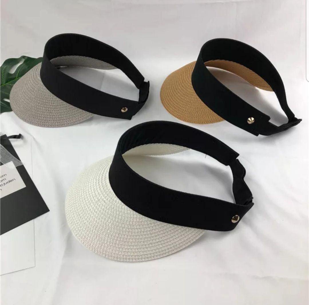 Letni kapelusz słomkowy przeciwsloneczny czapka z daszkiem UV Doda