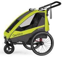 Przyczepka Rowerowa Qeridoo Sportrex1  Lime green  Model 2023