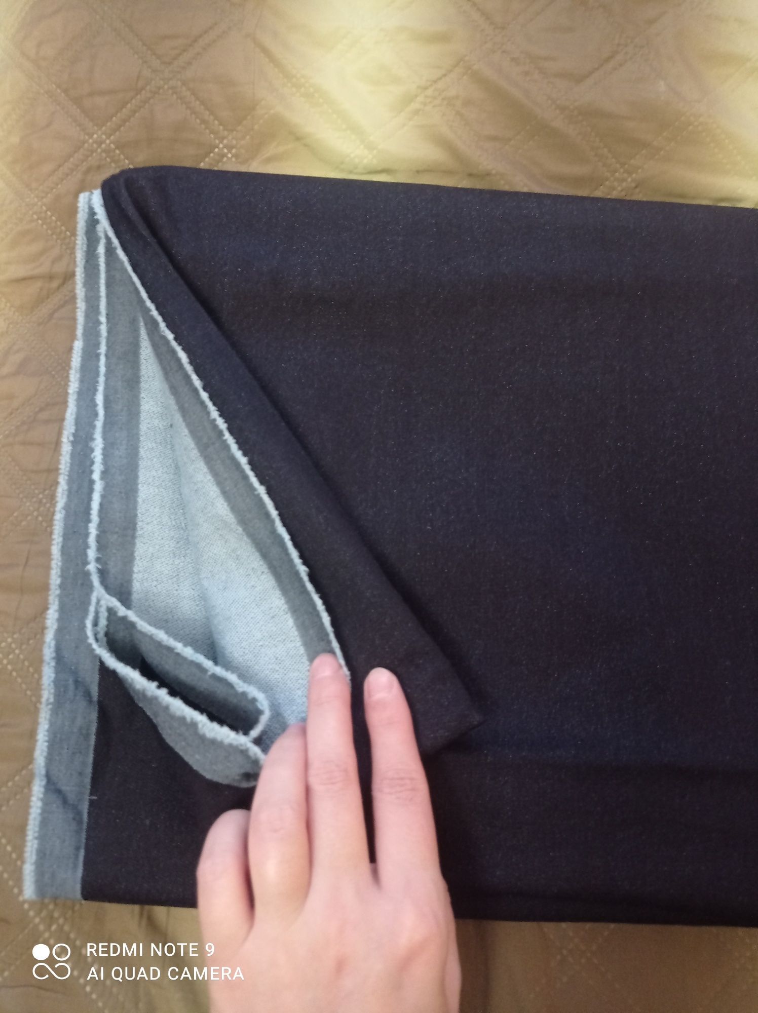 Відріз тканини котон темно-синього кольору 1.45*1.57