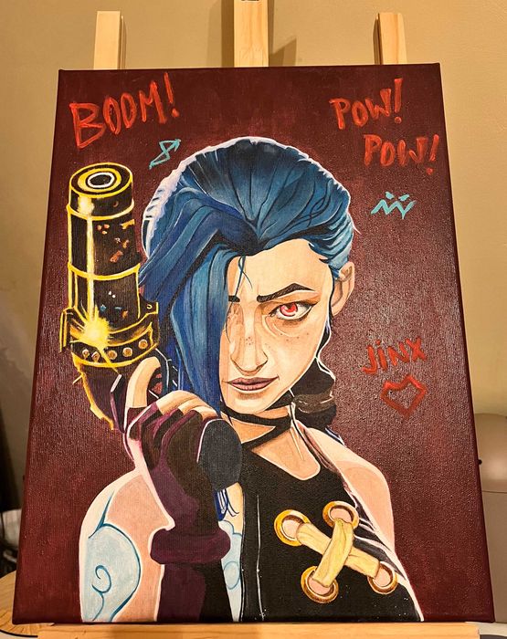 JINX ARCANE Obraz na płótnie. Akryl. 30x40cm