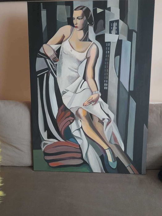 Sprzedam obraz 100 na 70 cm Allan Bott- Tamara Łempicka