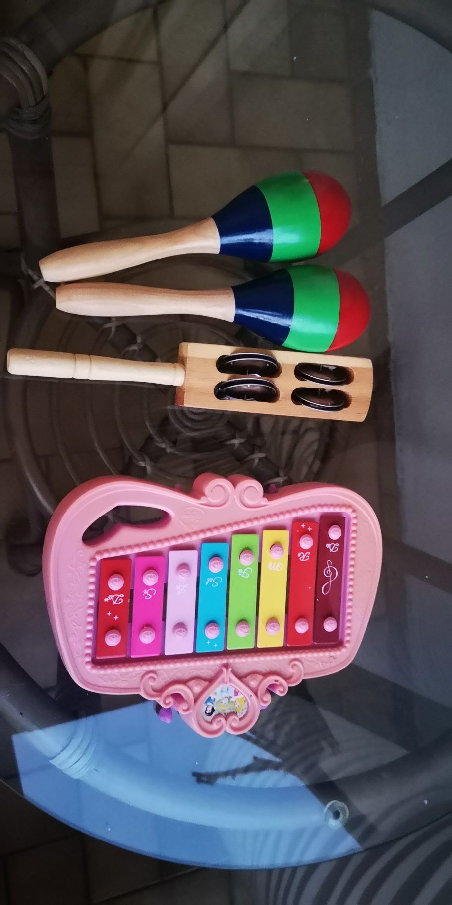 Instrumenty muzyczne dla dziecka marakasy, janczar, cymbałki