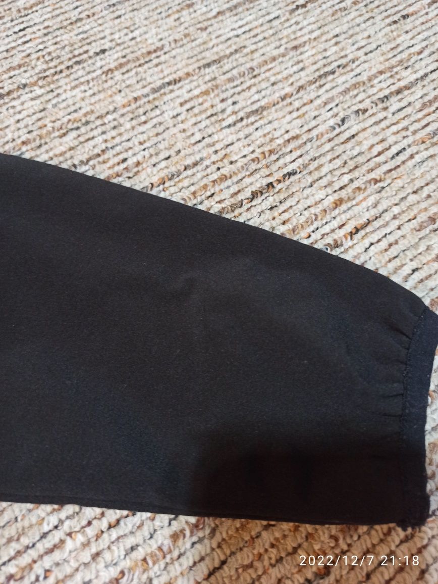 Czarna kurtka wiosenna jesienna bluza softshell dla chłopca 122