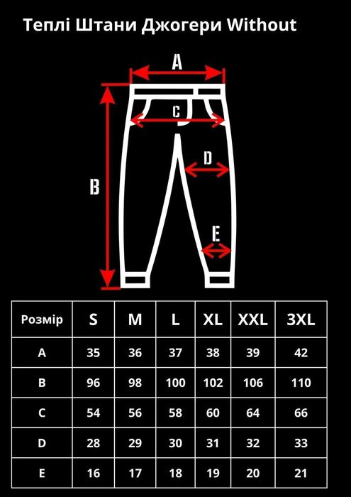 Чоловічі теплі штани джогери Without Grey. Нові, зимові