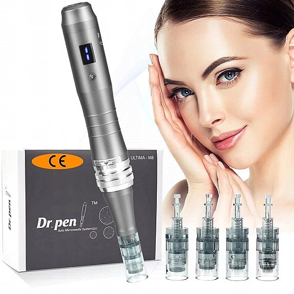 Bezprzewodowy Profesjonalny Derma Pen Mezoterapia Mikroigłowa + 20 Kar