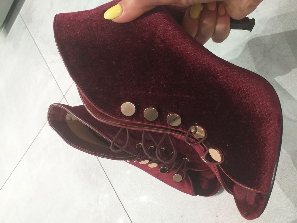 Botki deezee vices bordo open toe 36