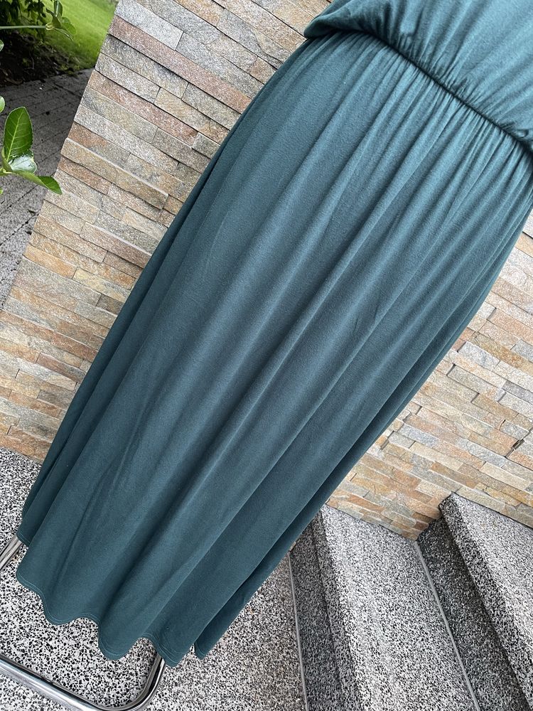 Zielona sukienka z wiskozy Yours r.48