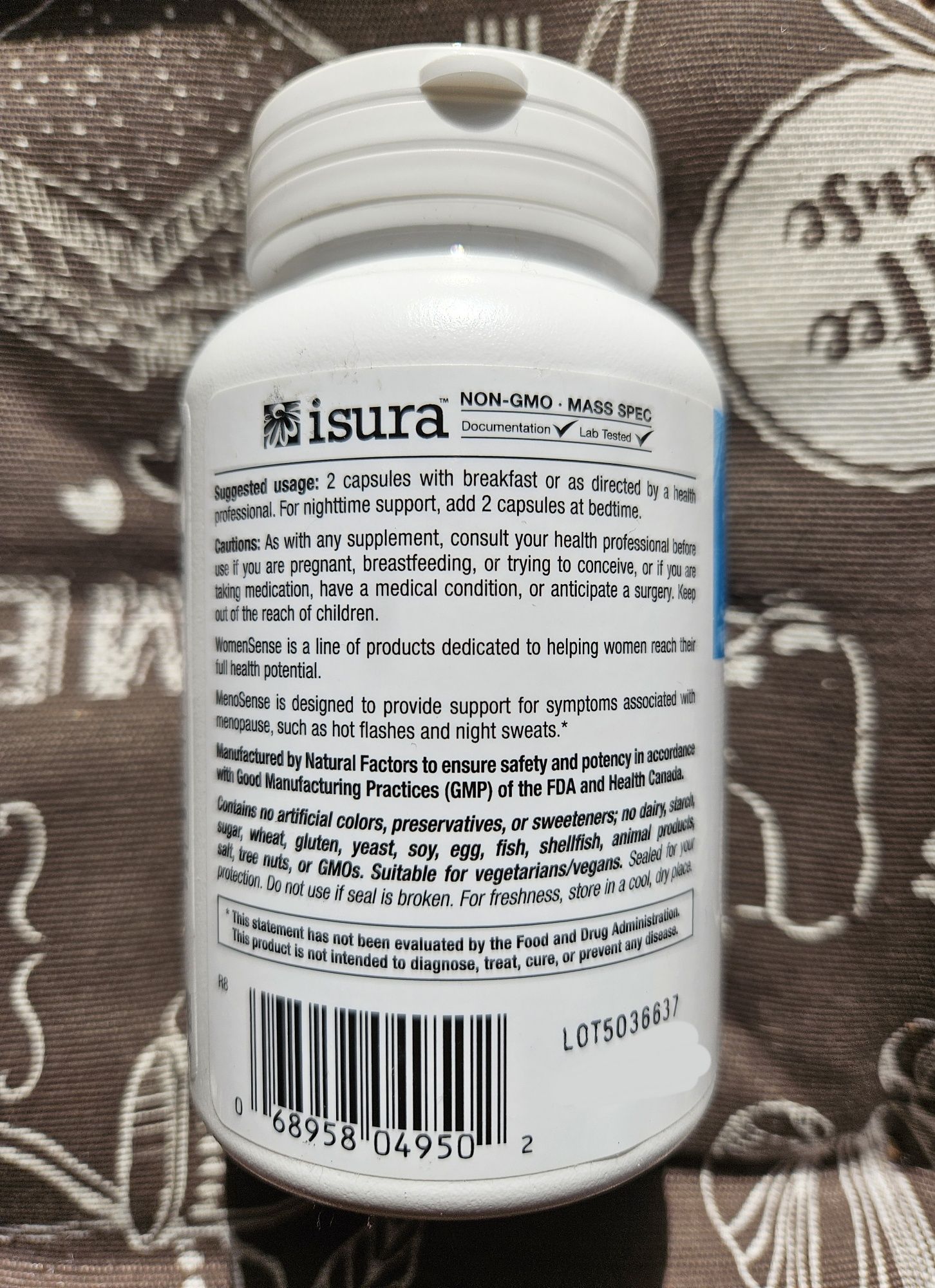 Natural factors MenoSense вітаміни під час менопаузи для жінок 90 180