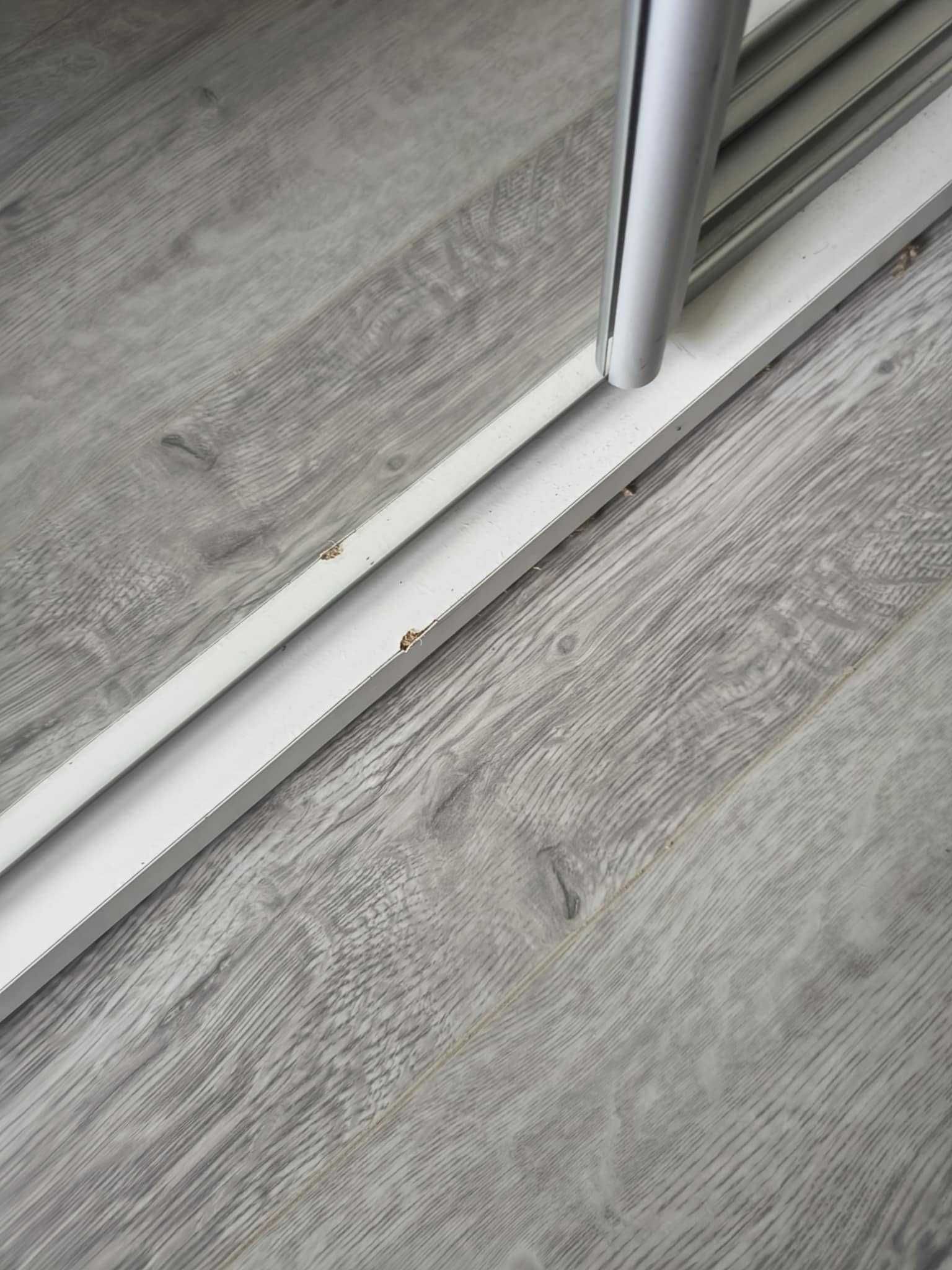 Szafa modułowa Flex 220x116 cm narożna z lustrem biały połysk STAN BDB