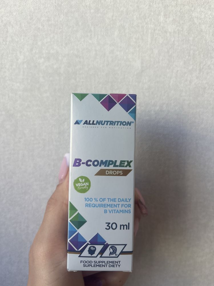 Kompleks witamin b w kroplach allnutrition sfd