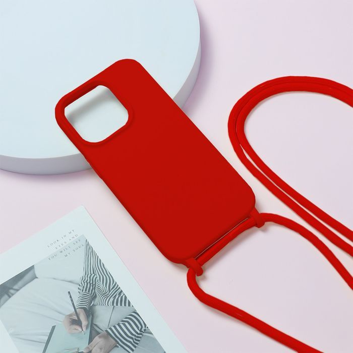 Strap Silicone Case Do Iphone 11 Wzór 1 Czerwony
