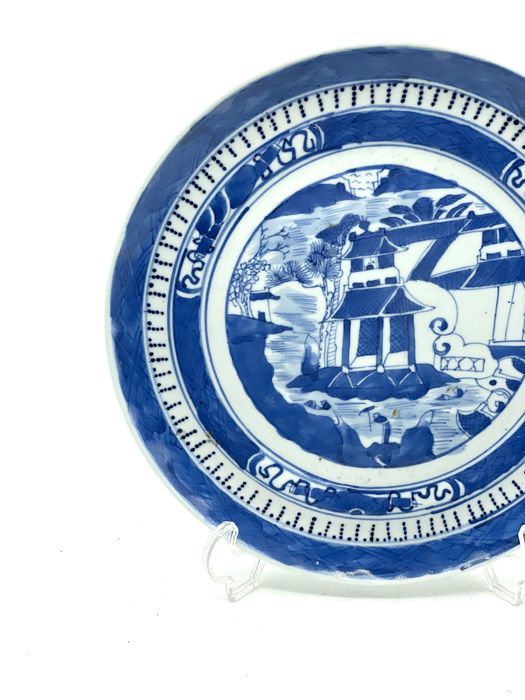 Prato chinês antigo seculo 19, companhia das indias