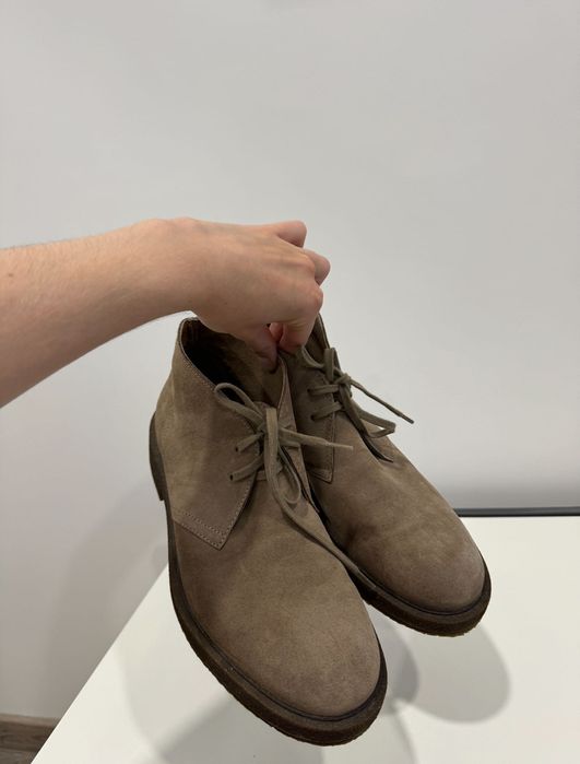 Чоловічі шкіряні замшеві туфлі (дезерти) Zara