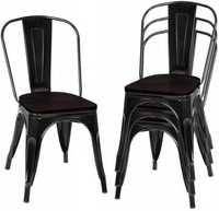 Zestaw 4 krzeseł metalowych