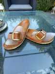Klapki, sandały skórzane Birkenstock