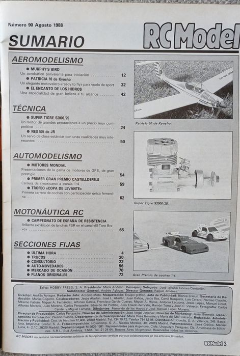 Aeromodelismo Revista antiga em Espanhol