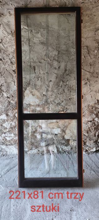 Okna drewniane dwu szybowe bez futryny