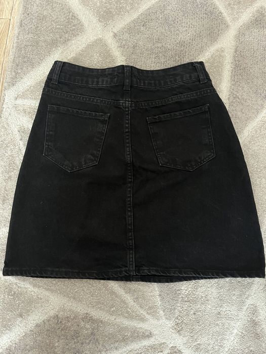 Джинсова чорна юбка/спідниця 40 розмір