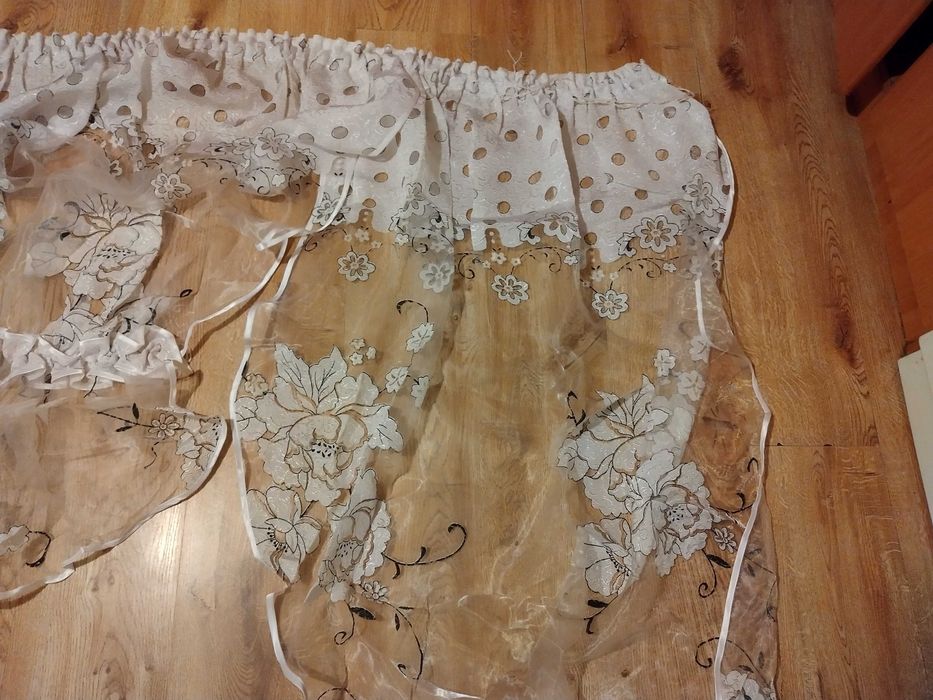 Firana biało - czarna