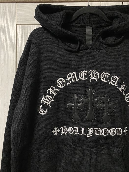 Худі светр чоловічий CHROME HEARTS оригінал чорний made in USA