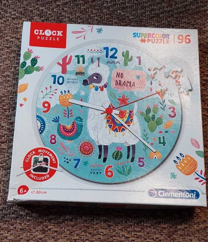Clementoni Puzzle clock lama incl. Clockwork diameter 30cm