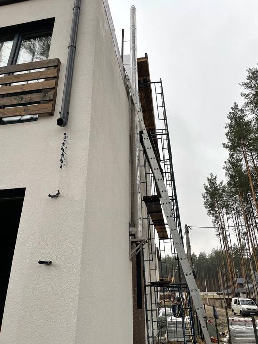 Монтаж установка Камины димоход дымоход трубы нержавеющие витяжка труб