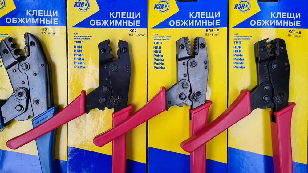 Кримпер Клещи обжимные IEK К0-2 (TKL10-D05-D25); К0-6Е (TKL20-006-016)