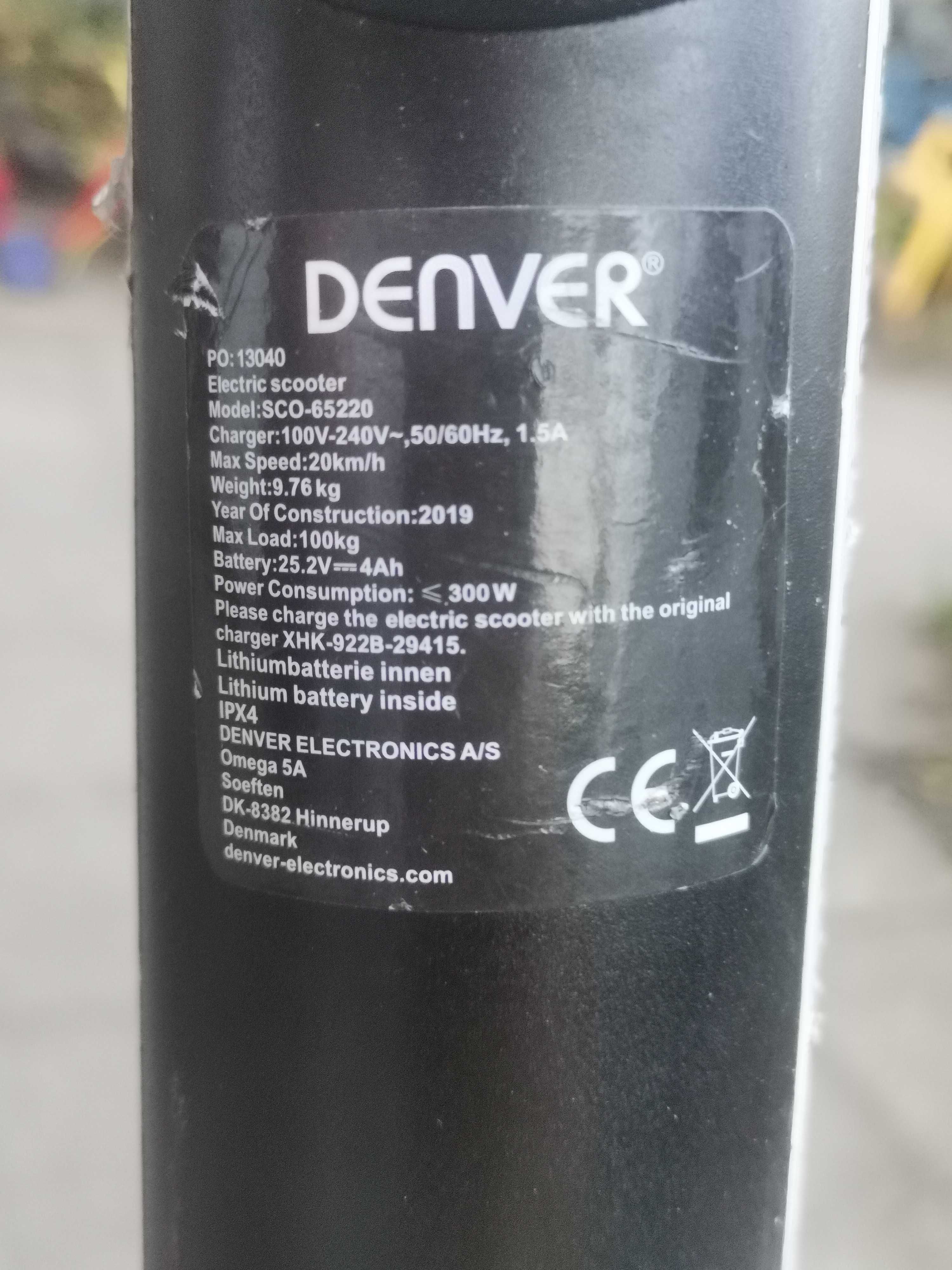 Hulajnoga elektryczna  DENVER SCO65210