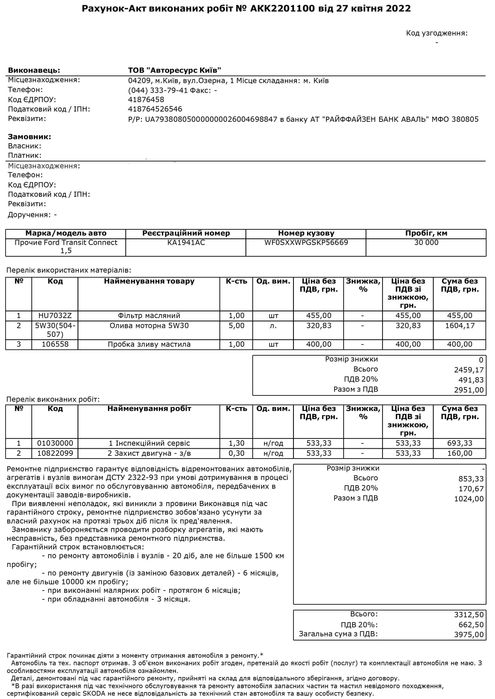 Авто Ford Transit Connect 2019 1.5d LWB