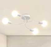 NIUNIAJ Lampa sufitowa Vintage 4 żarówki Sputnik
