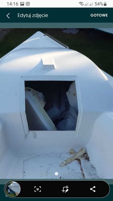 Laminaty   jachtu Skorupa zamiana