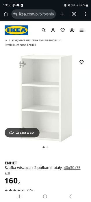 Szafka Ehnet biała IKEA