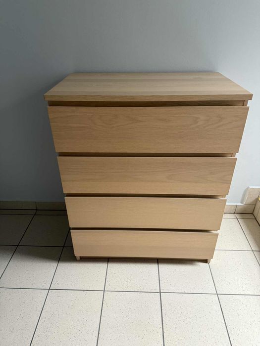 Komoda Malm 80/100 Ikea , okleina debowa