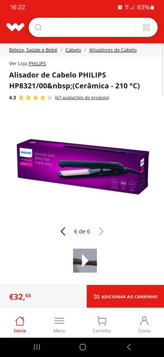 Alisador de cabelo PHILIPS