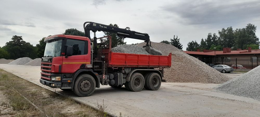 Wywóz gruzu, ziemi. Sprzedaż piachu, kruszyw, betonu. Usługi dźwig HDS