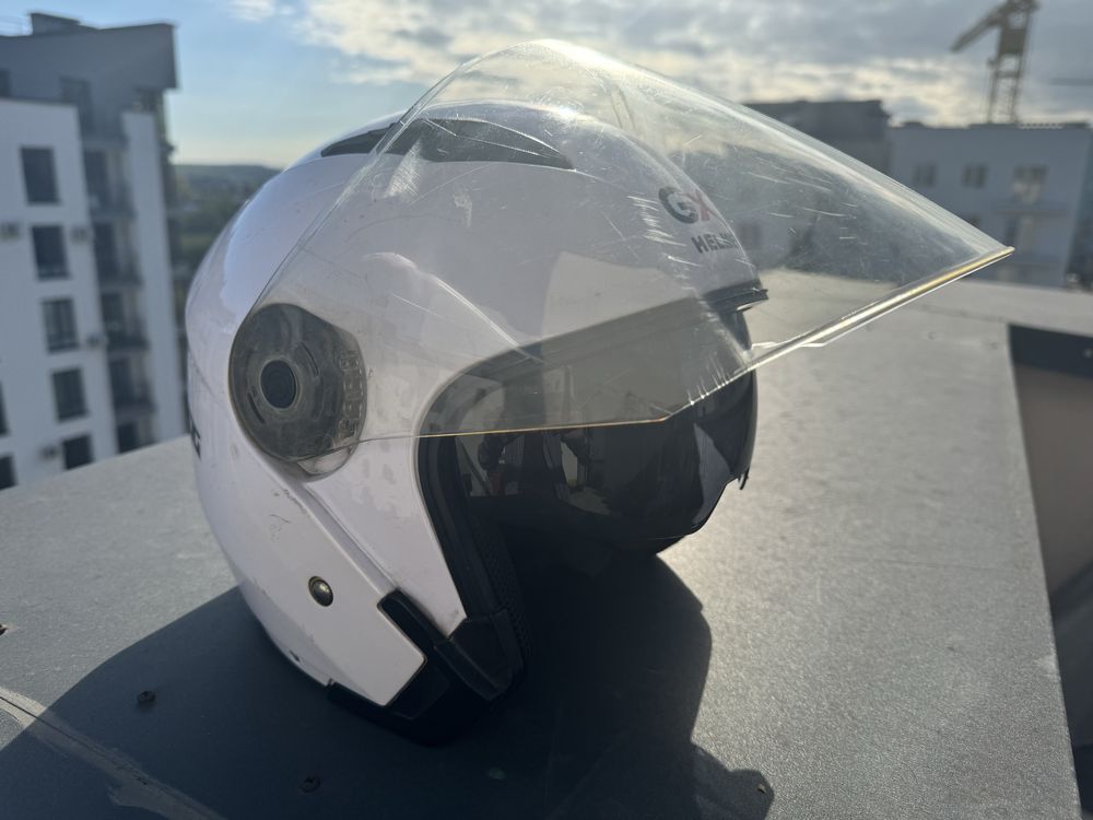 Мото шолом, для скутера XL полулицевик, окуляр від сонця і вітру