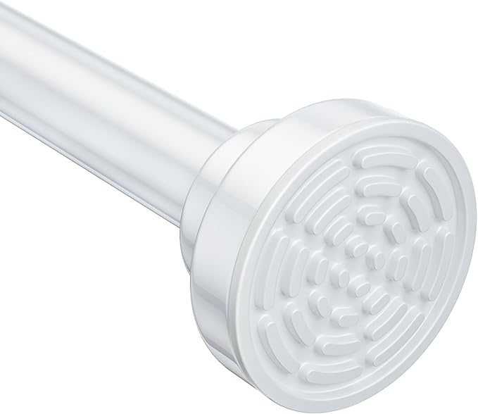 Drążek prysznicowy rozporowy teleskopowy biały 111-187 cm