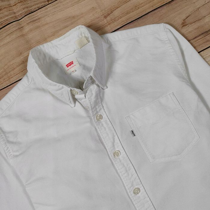 LEVI'S Koszula Biała Męska Logowana r. M