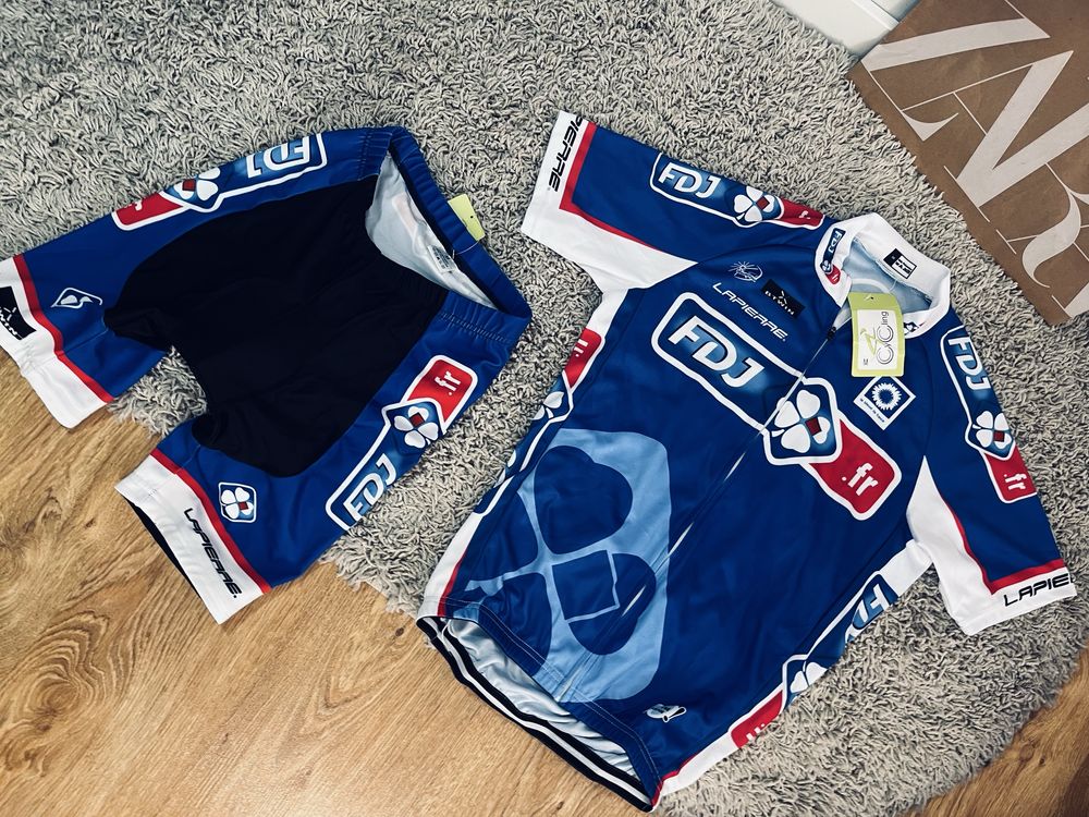 Meski stroj kolarski rowerowy nowy rozm M getry kolarki bluza na suwak