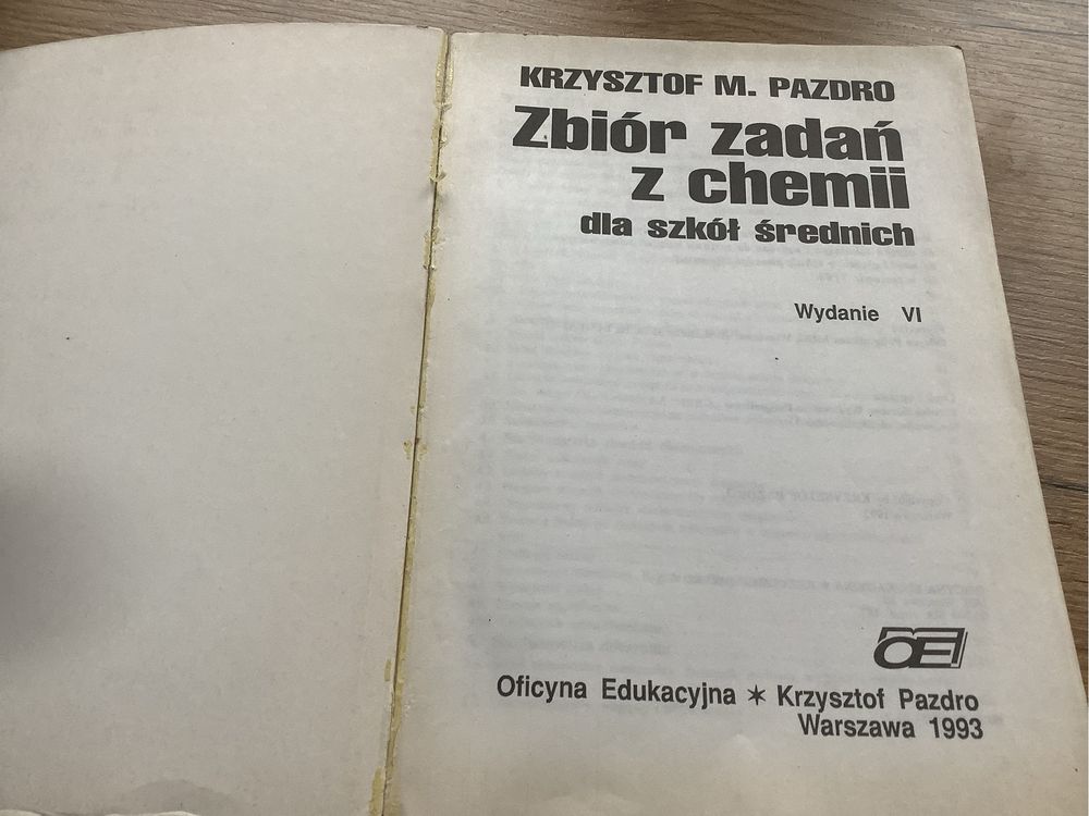 Zbior zadan z chemii Pazdro dla szkol srednich