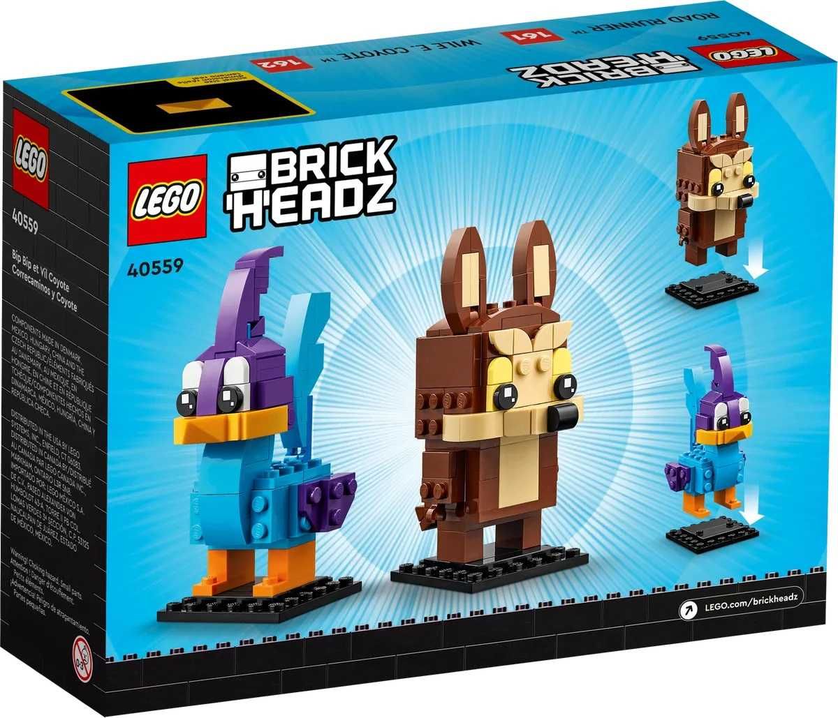 LEGO BrickHeadz 40559 - Struś Pędziwiatr i Wiluś E. Kojot