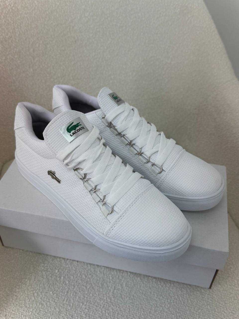 Чоловічі кросівки Lacoste білі кеди Лакоста