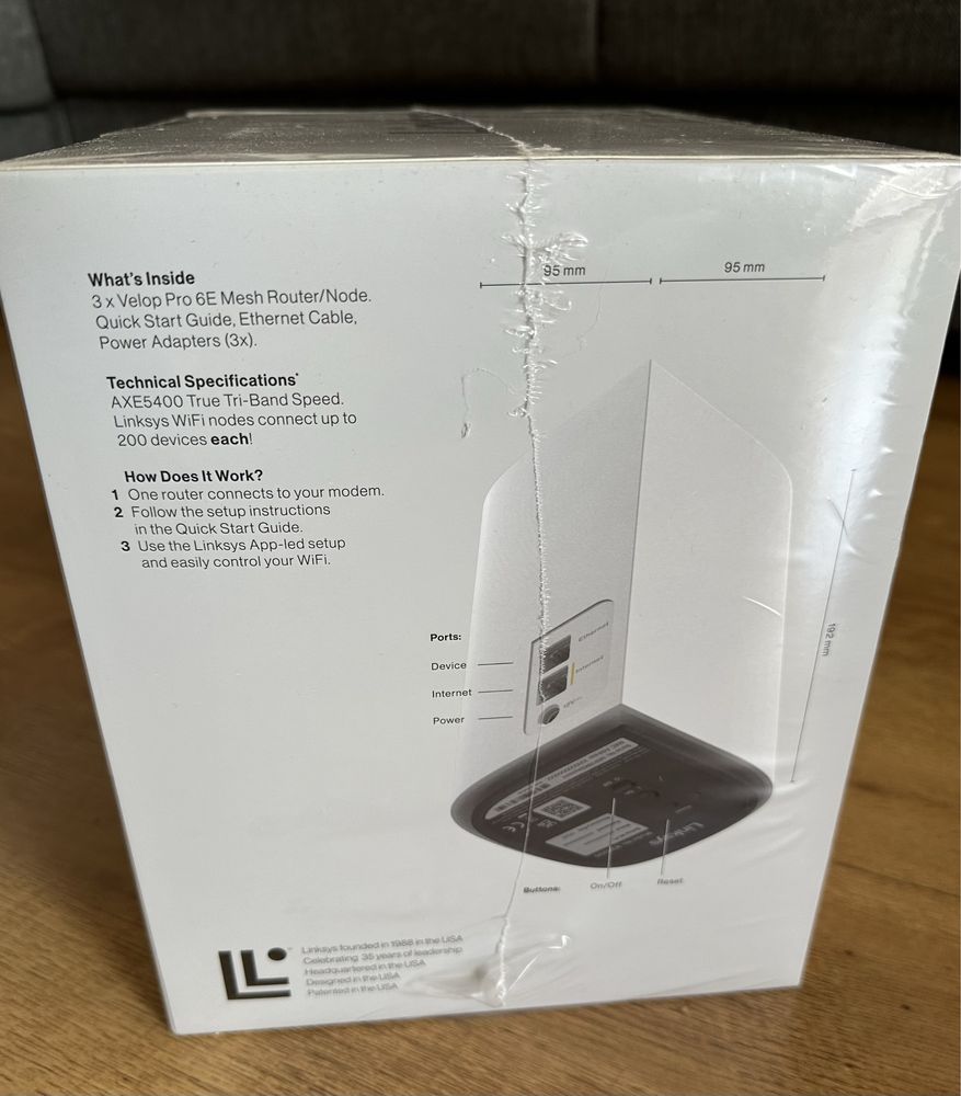 Router, system Mesh Linksys Velop Pro MX6203-KE 3 sztuki